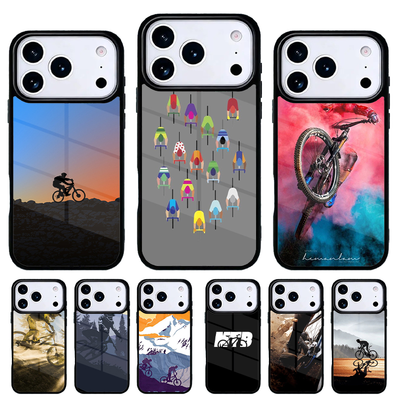 Mountain Biking Logo - Funda Protectora para Teléfono con Diseño