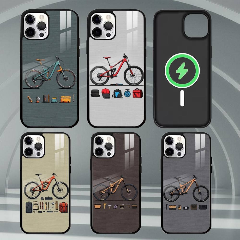 Mountain Biking Logo - Funda para Teléfono con Diseño de