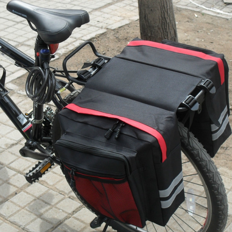 Mountain Biking Fanny Pack - Portaequipajes trasero de doble cara para